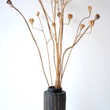 Mid-century modern Scandinavian brutalist pottery vase by Mari Simmulson for Upsala Ekeby, 1970s