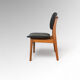 Vintage armchair in skai and beech Danish style 1960s