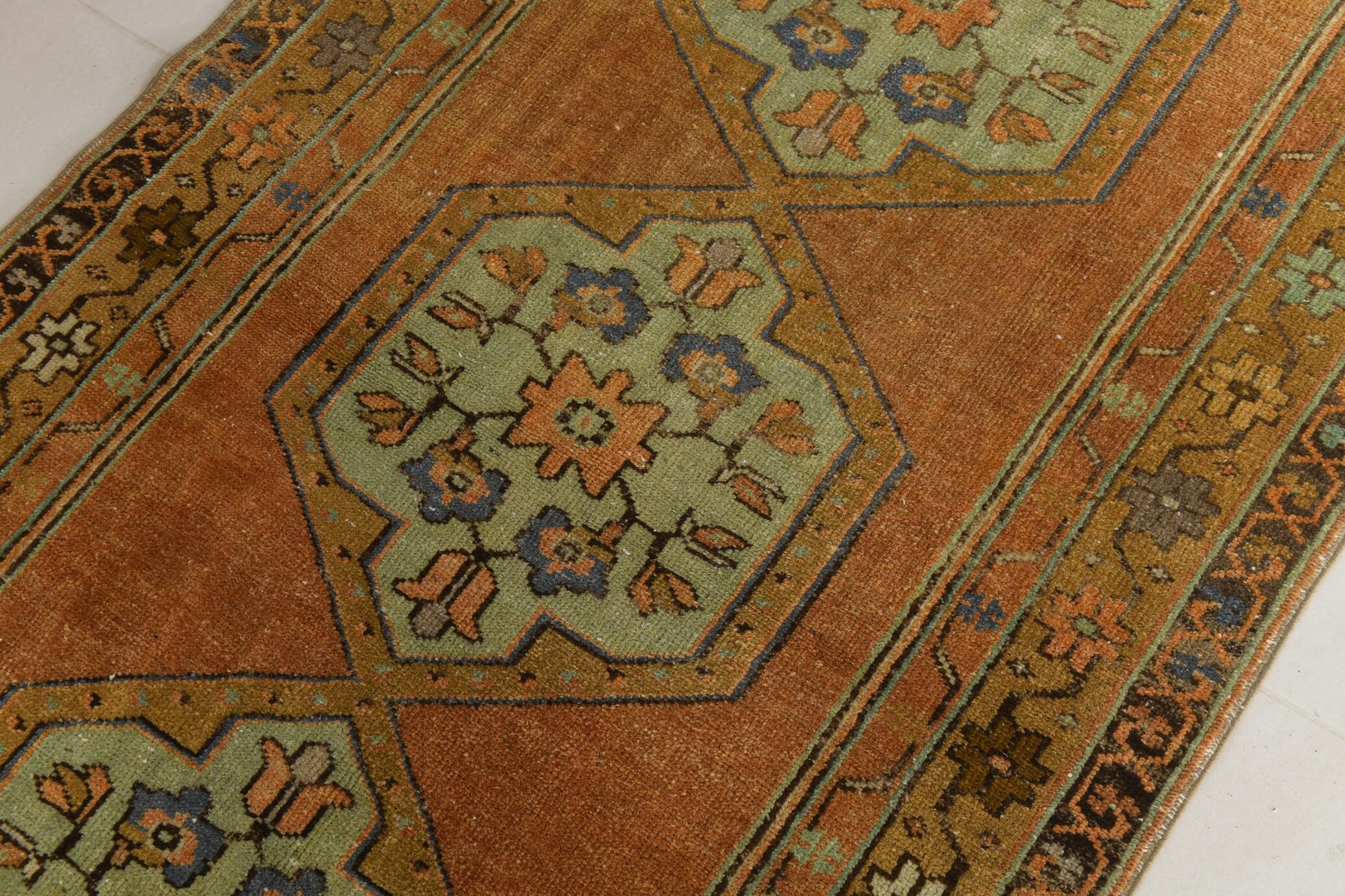 Tapis de couloir vintage long et large 3x9, 105x290 cm