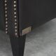 Dark luxury cowhide Chesterfield club armchair in English style
