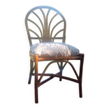 Chaise vintage en rotin et bambou, France, des années 1960