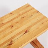 Small solid pine bench-coffee table from 1980’s, Sweden