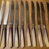 Lot of 10 two-tone art deco knives