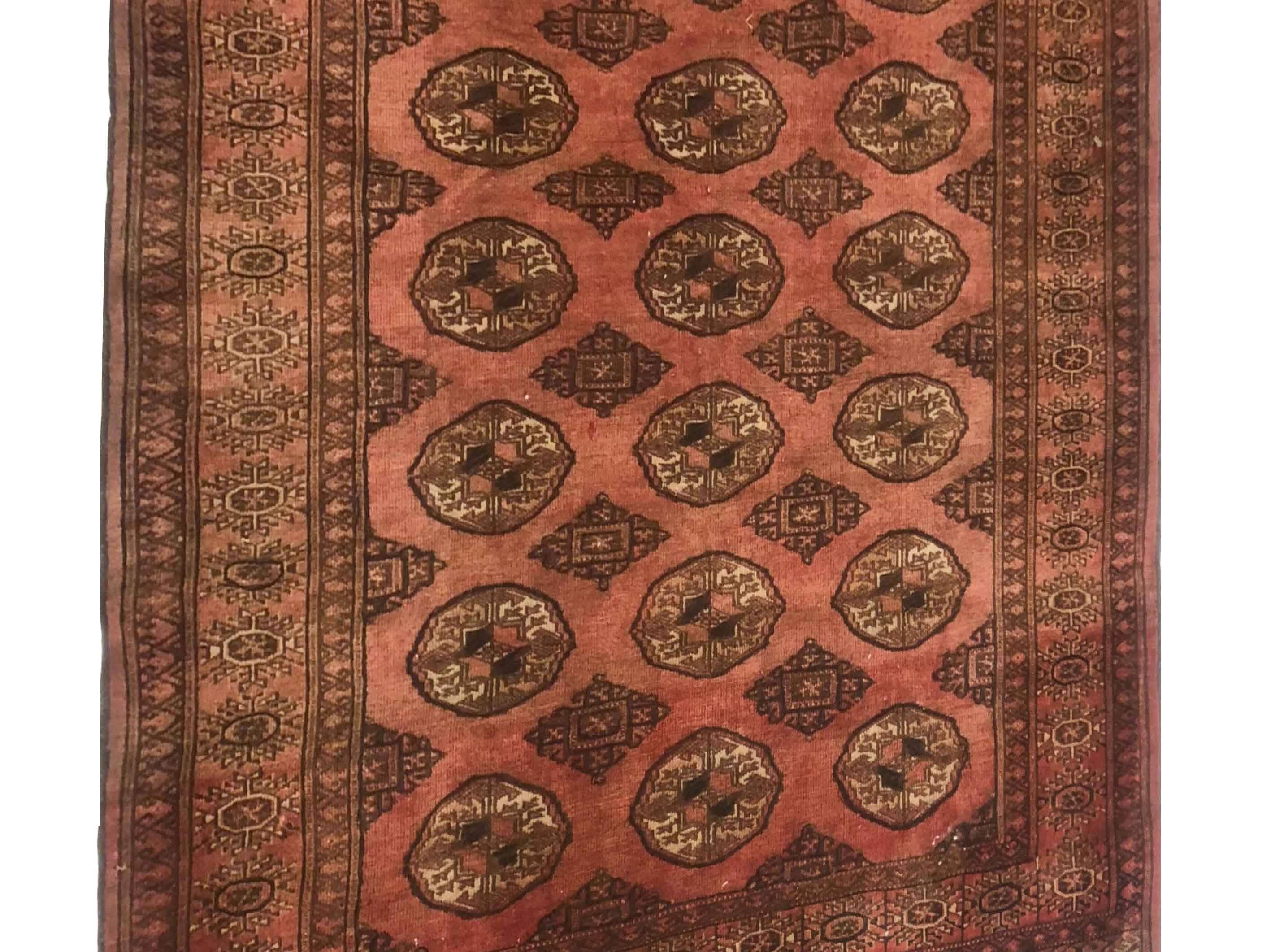 12- quality old persian bukhara rug 160x122