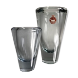 Holmegaard set of 2 blue vases by Per Lutken