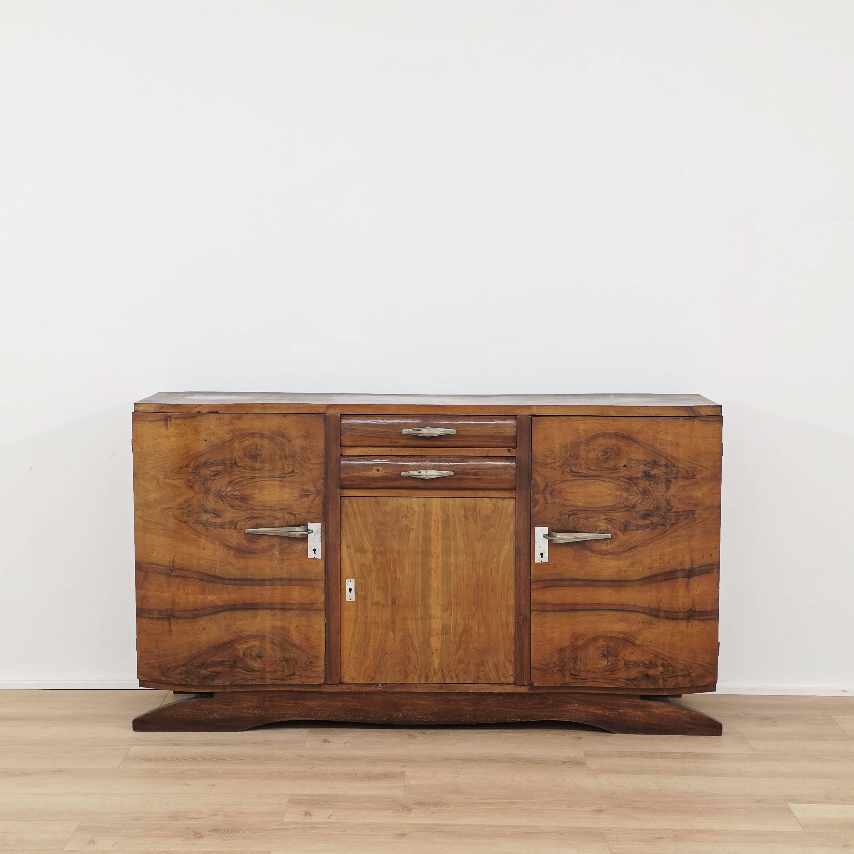 1930s Art Deco walnut sideboard