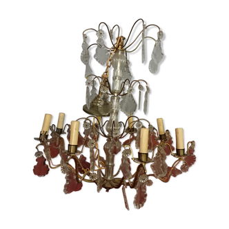Old chandelier has the French with 8 branches