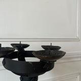 Brutalist wrought iron chandelier antique