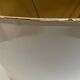 Oval lampshade hot water bottle lamp lacquered cardboard lined with gold 1970