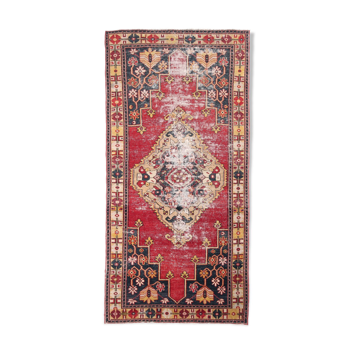 248x123cm red handmade turkish rug