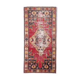 248x123cm red handmade turkish rug