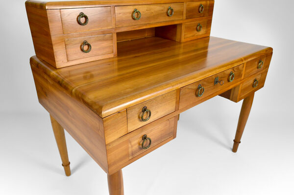 Bureau Art Déco en noyer, France, vers 1940