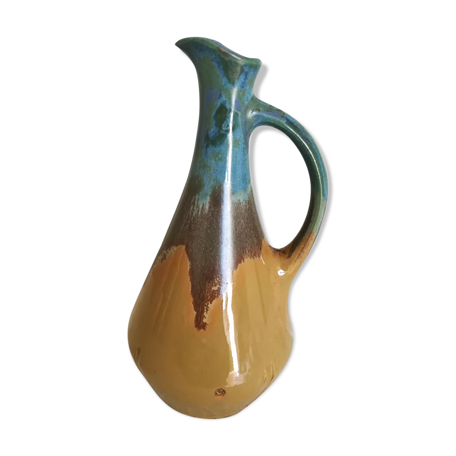 Art Deco flamed sandstone pitcher