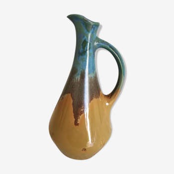 Art Deco flamed sandstone pitcher