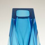 Blue Sommerso vase in Murano glass, 1970s