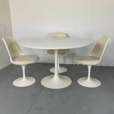 Mid-Century Space Age Tulip Dining Table in White by Arkana, 1960s