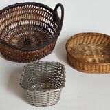 Set of three old thumbnail bins