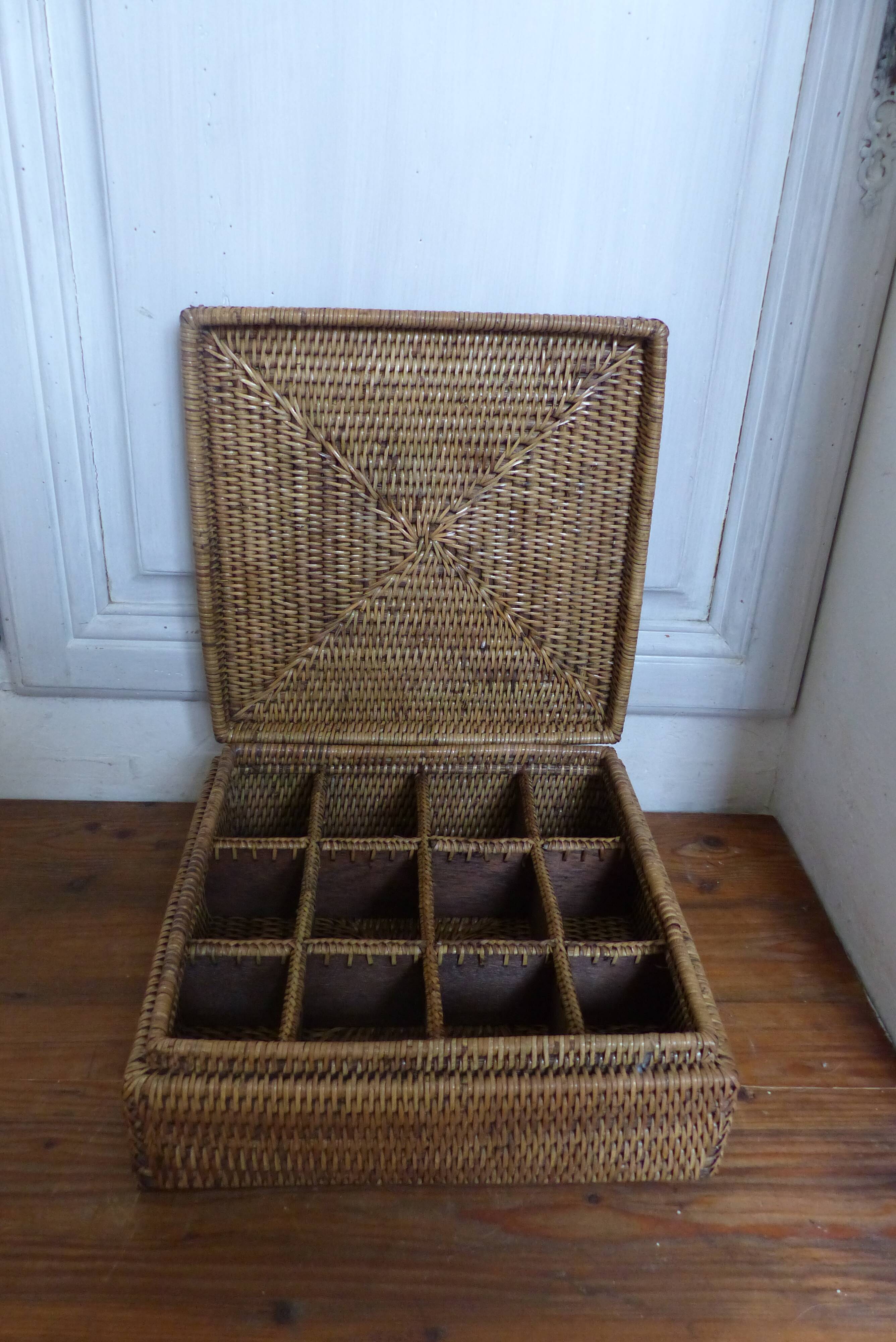 Vintage rattan box