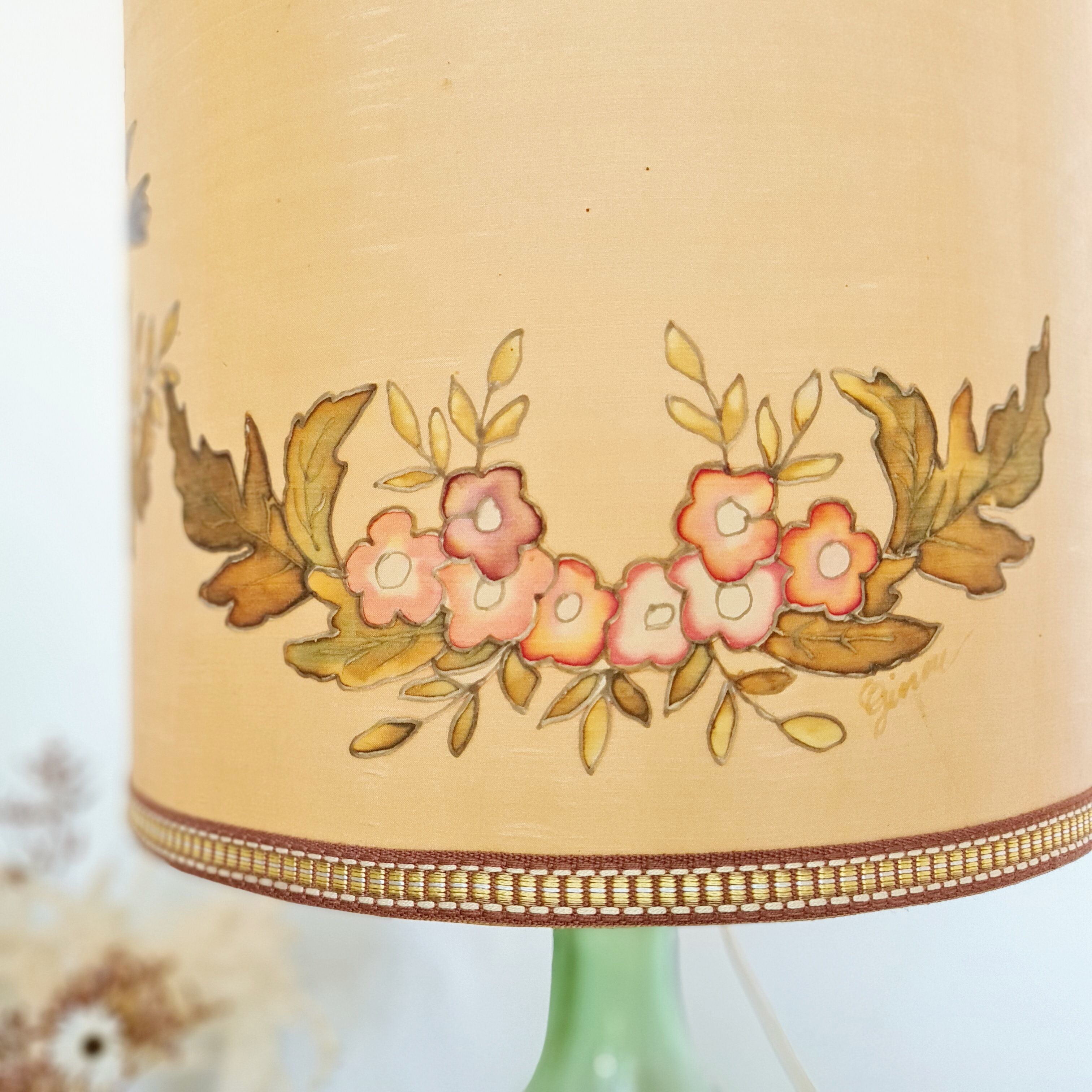 Lady jeanne lamp and silk lampshade