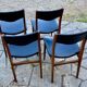 4 Scandinavian black leatherette chairs