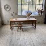 2m walnut drapery farm table