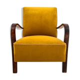Yellow art deco armchair