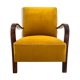 Yellow art deco armchair