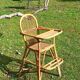 Chaise haute pour enfant en rotin