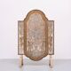 Embossed leather fire place screen 1950s italy