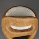 Chaise d'appoint en bois de palmier sculpté à la main, années 1970