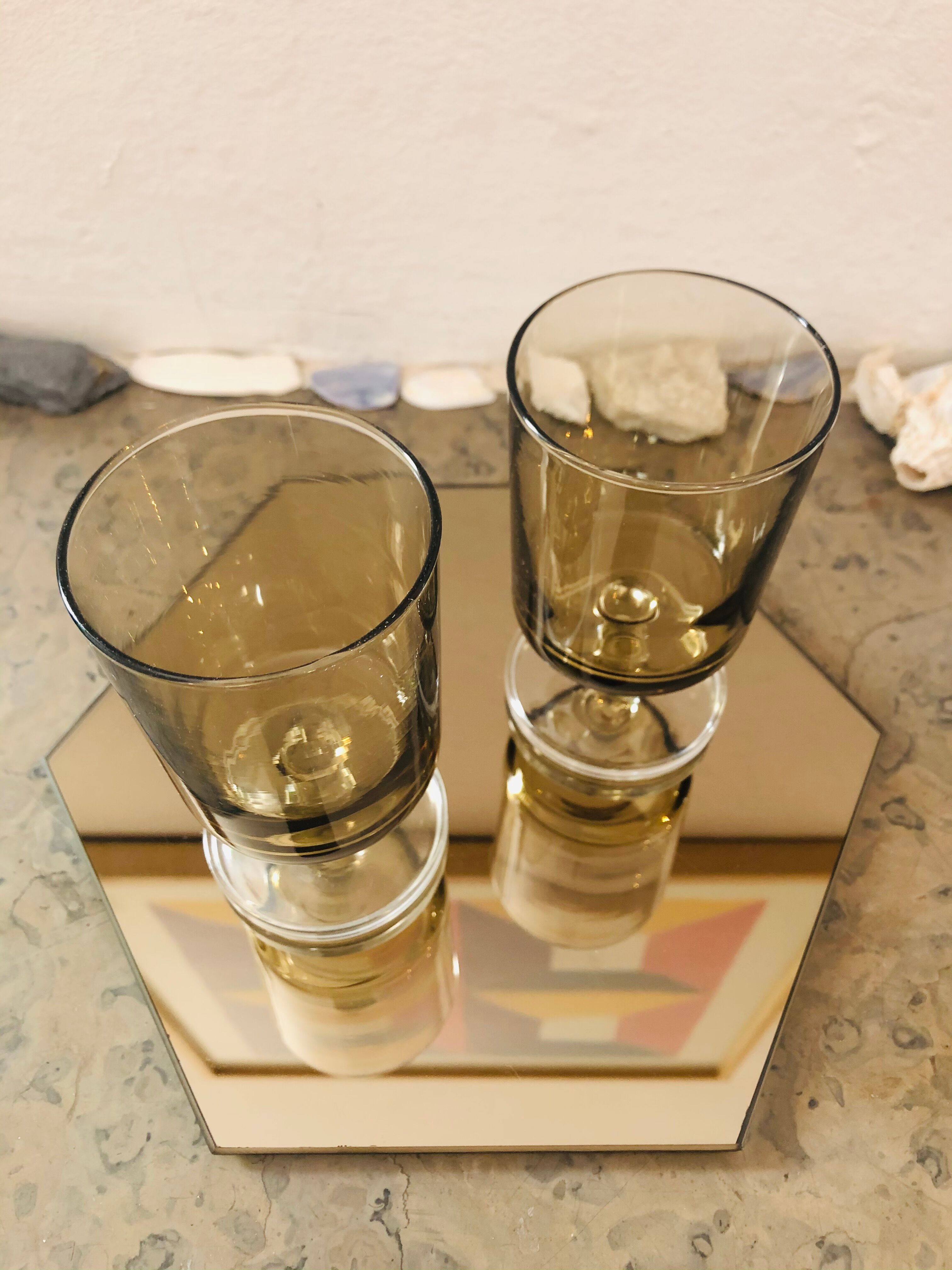 Foot glasses set of 5