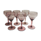 6 verres à eau rose