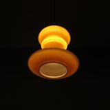 Paire de suspensions vintage en verre opalin années 1960