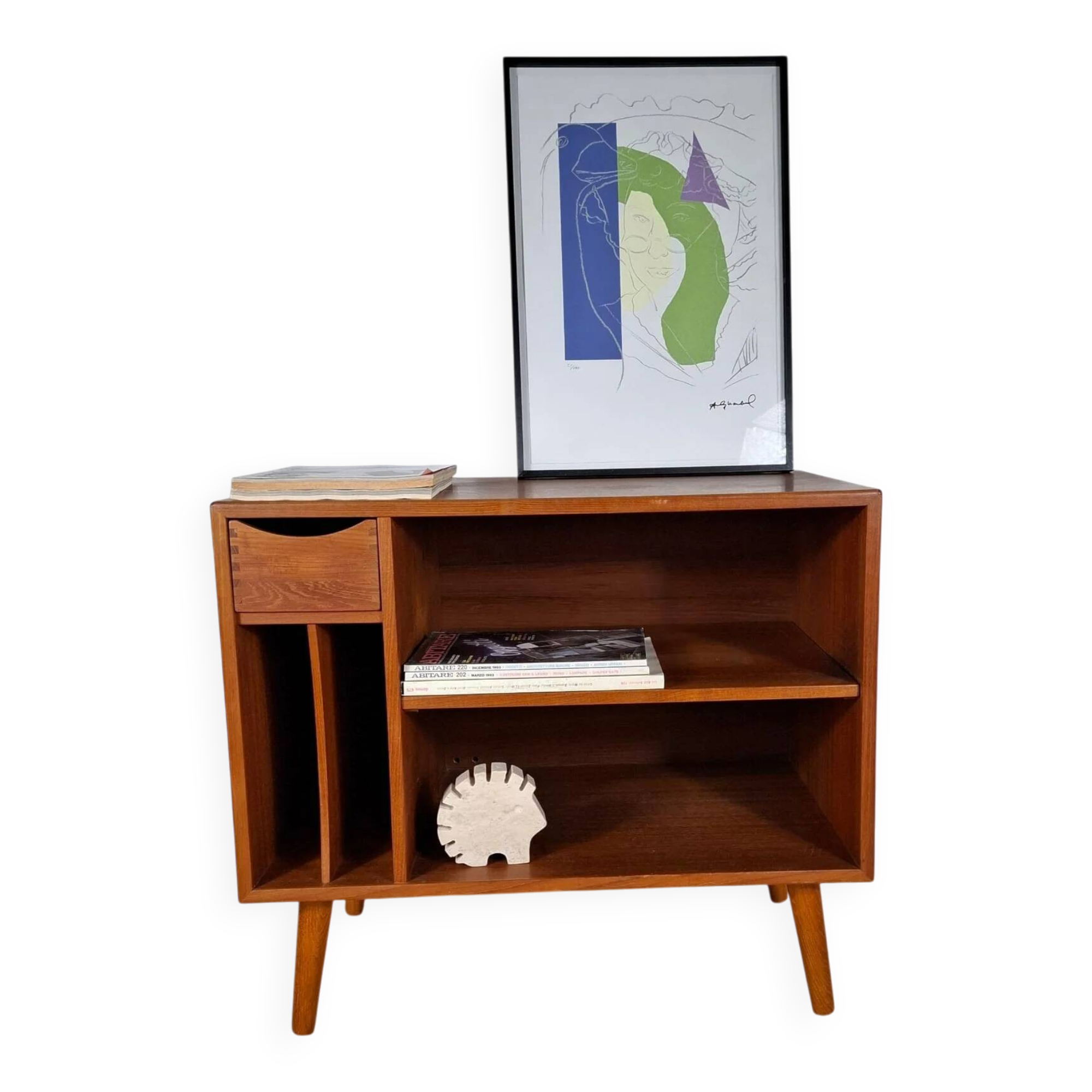 Meuble pour tourne-disque en teck danois des années 1960 – Style Mid-Century Modern