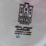 Ceramic lamp signed Gien, Renaissance décor