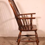 Windsor armchair in ash and elm from the early 19th century