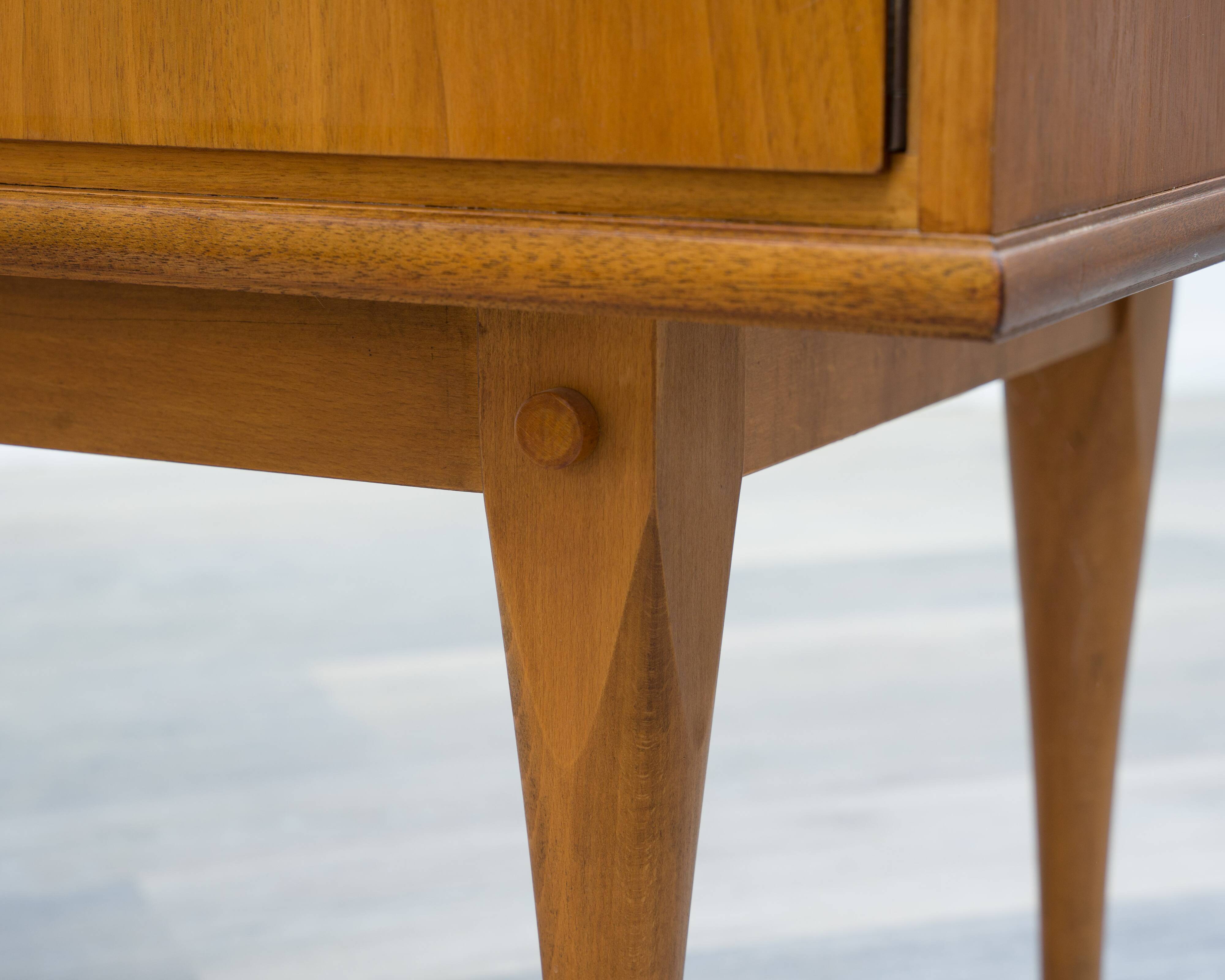 Two-door walnut chest of drawers/sideboard, 1960s