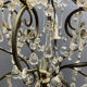 Wrought Iron Murano Glass Chandelier 1950’s 
