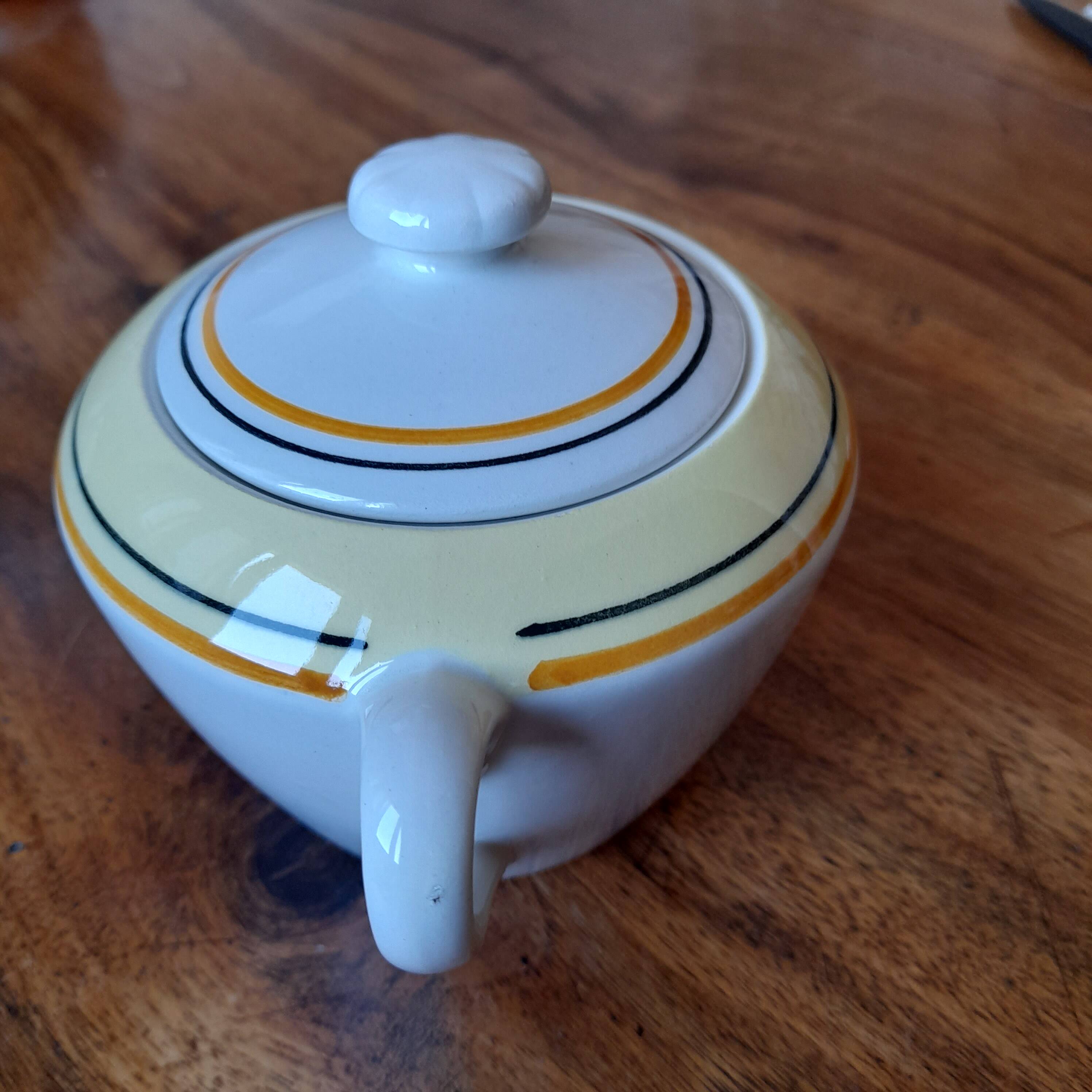 Gien sugar bowl "val d'isère" model