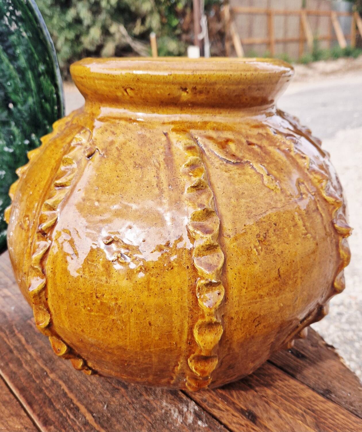 Vase, glazed terracotta pottery