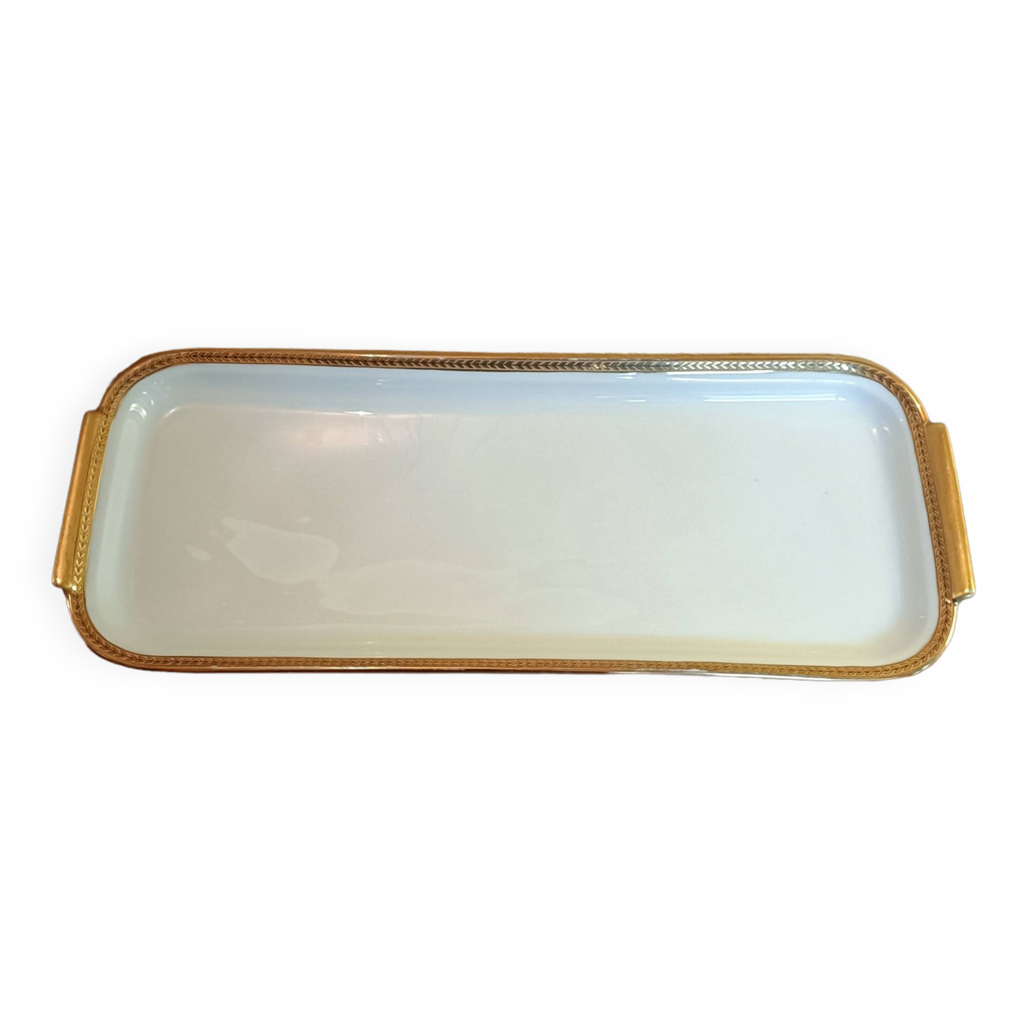 Plat à cake/gâteau en porcelaine de Limoges