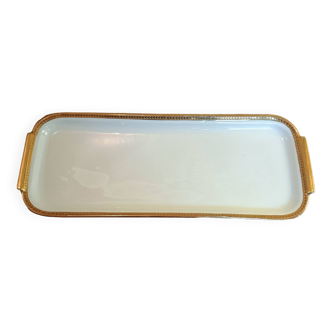 Plat à cake/gâteau en porcelaine de Limoges