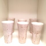 Stoneware orangeade set with a large pitcher and 6 glasses