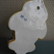 Old flower vase wall earthenware Desvres Fourmaintraux wall vase