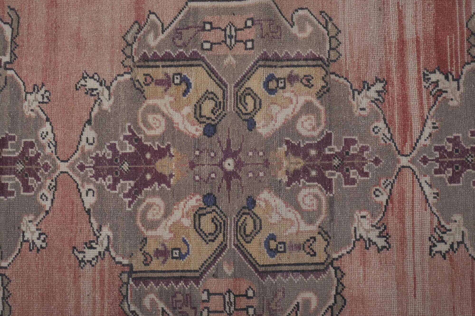 Vintage Turkish hallway rug 85x668 cm