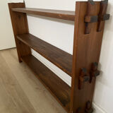 Brutalist wooden shelf