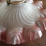 Colorized molded glass lampshade - 50s