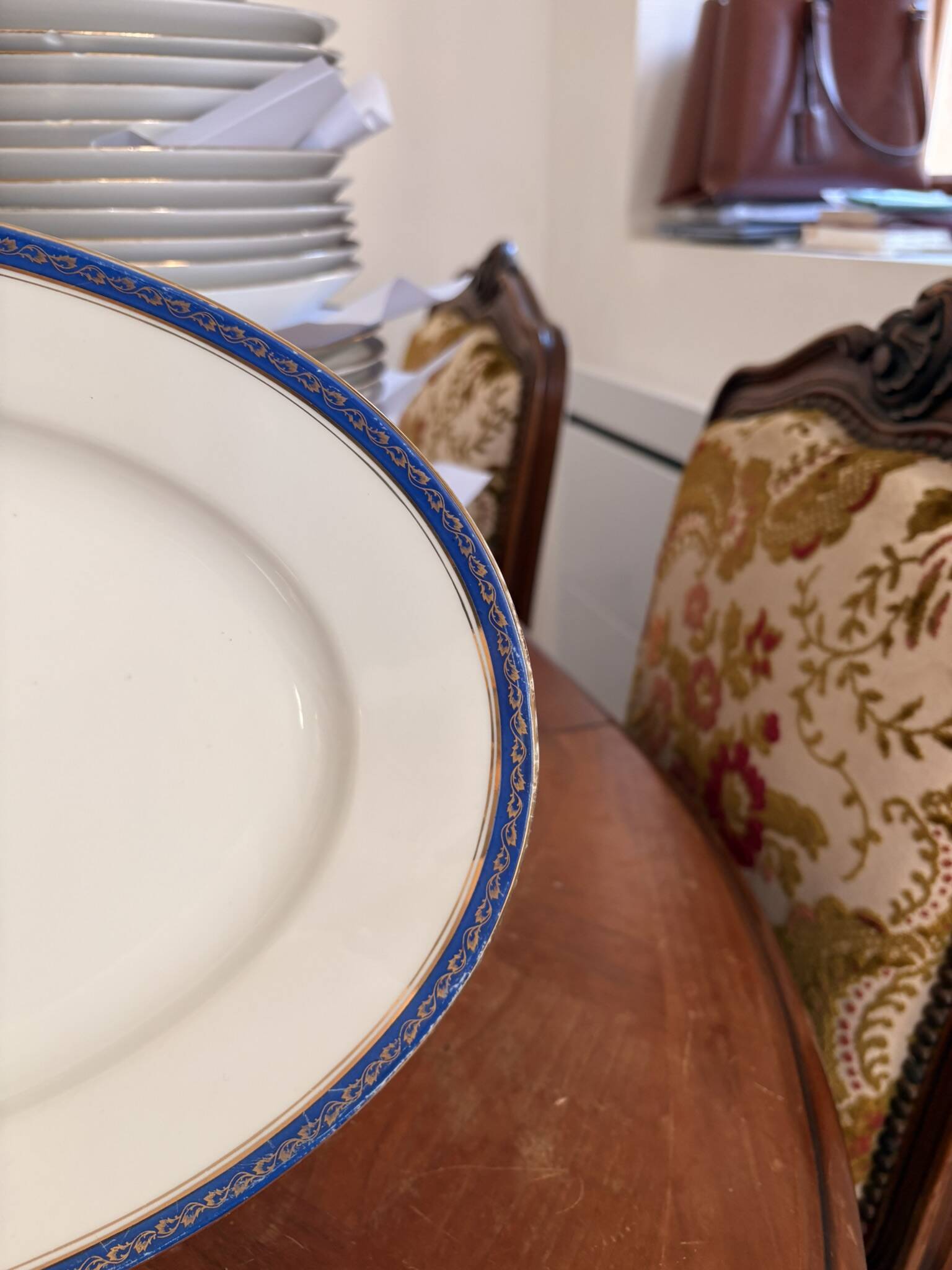 Antique Oval Dish 40x27cm Limoges Porcelain Betoule & Legrand