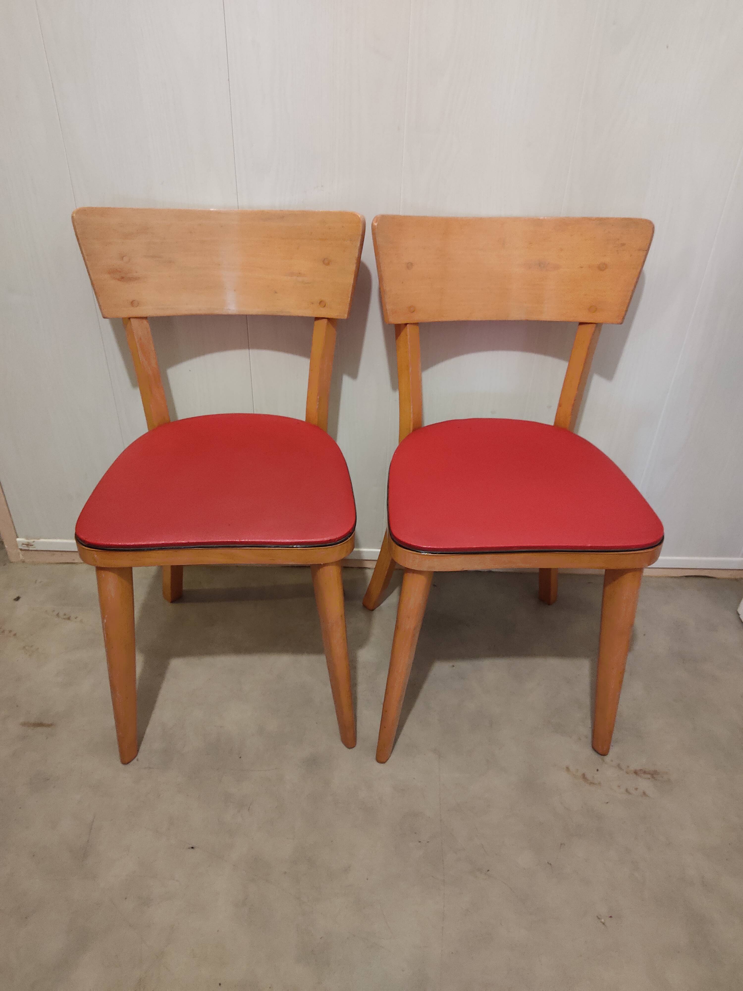 5 vintage bistro chairs