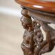 Vintage Oval Coffee Table on Cast Iron Base, 1950s